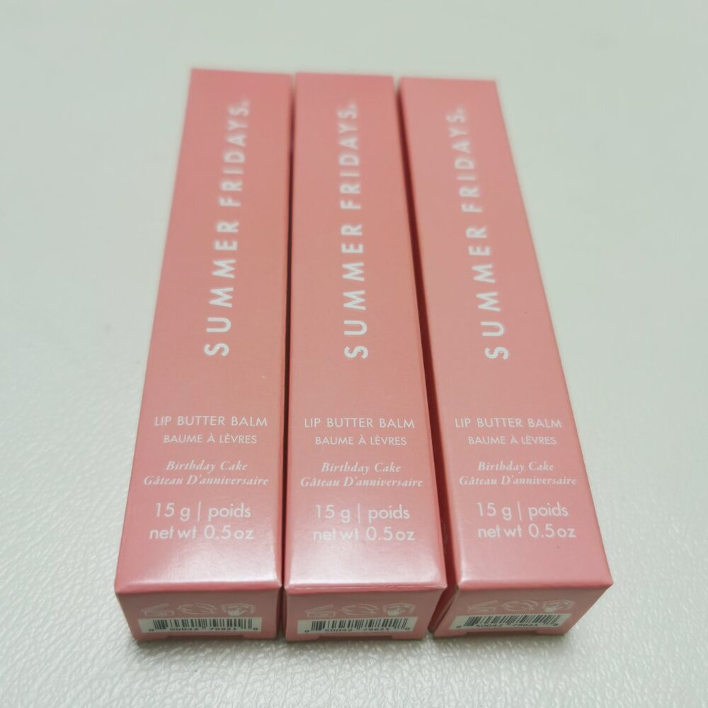 3pcs(Birthday Cake) Summer Fridays Lip Butter Balm Conditioning Lip New With box